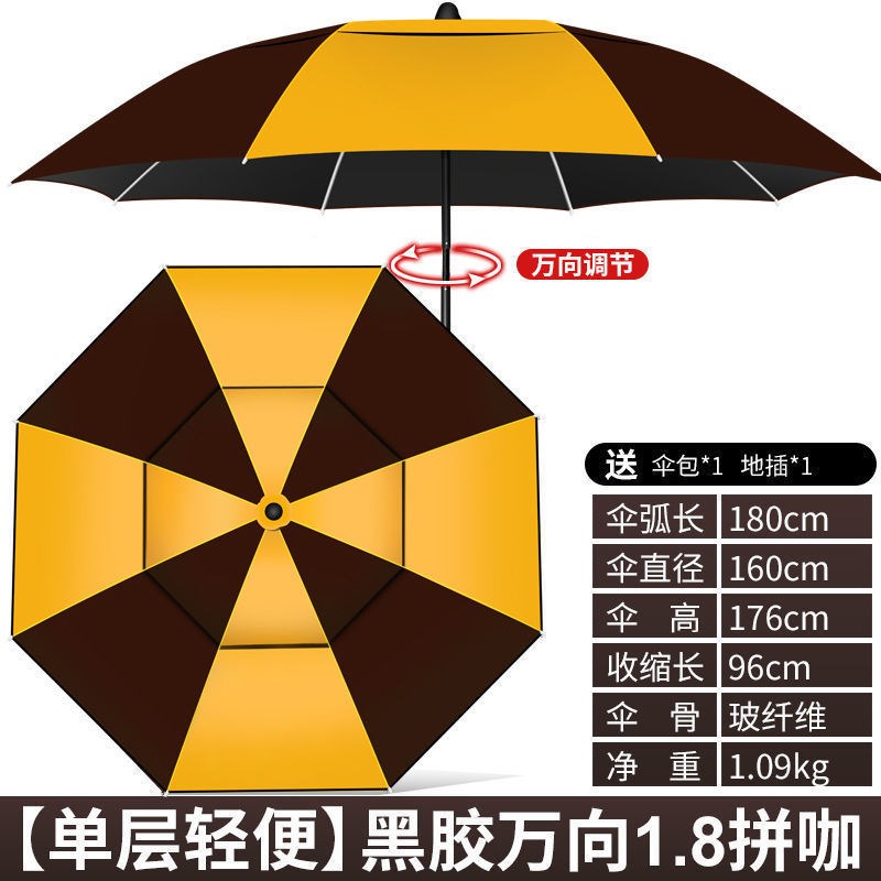 Fishing Umbrella Large Sunshade New Folding Vinyl Ground Insert Sunscreen Ultraviolet Three Special Heavy Rain Rain Thickened
