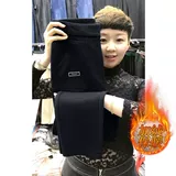 恩川 Утепленные демисезонные штаны, леггинсы, большой размер, высокая талия, свободный крой