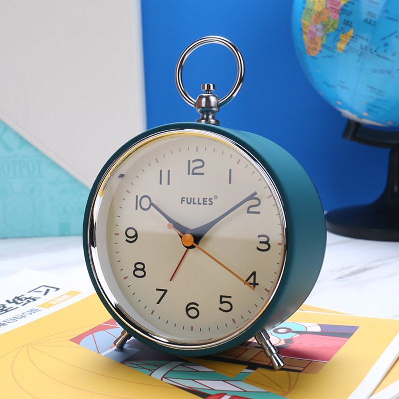 Fuleshi alarm clock 2021 new wake up artifact students with desktop simple men and women bedroom mute clock ornaments