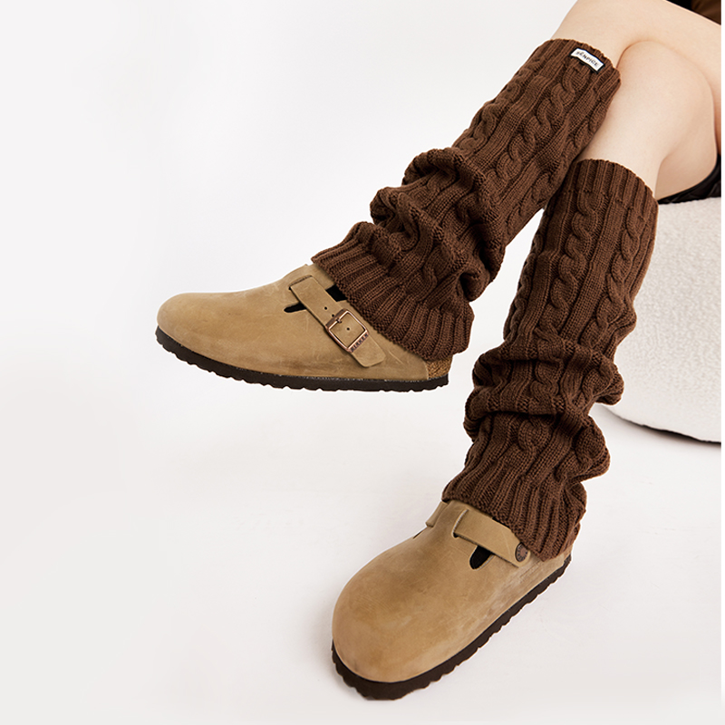 Merad Wool Socks Jacket) Upper Son Autumn Winter Women's Anti-Slip Heaps Stockings Socks With Kneecap Medium-high Cylinder Socks Children-Taobao