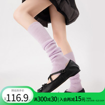 Shangsen Foot Socks Set Thin Summer Womens Socks with Small Leather Shoes Ballet Style Leg Covers Ballet Socks Set Thin Pile Socks