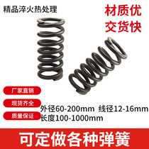 Wire diameter 12-16 mm large pressure spring shaking screen spring stage di bar pressure spring mine trailer spring