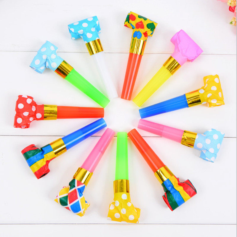 Creative children's baby cartoon blowing boy and girl birthday horn birthday party blowing roll blowing dragon to help whistle