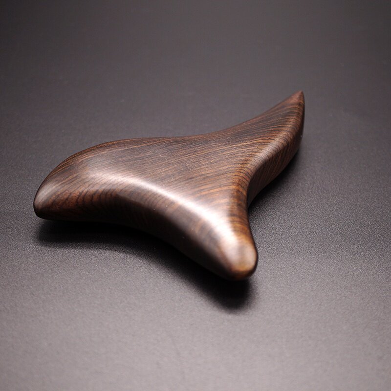 Mahogany triangular sparrow golden silk green sandalwood purple sandalwood ebony foot soles and legs massage acupuncture stick solid wood massage