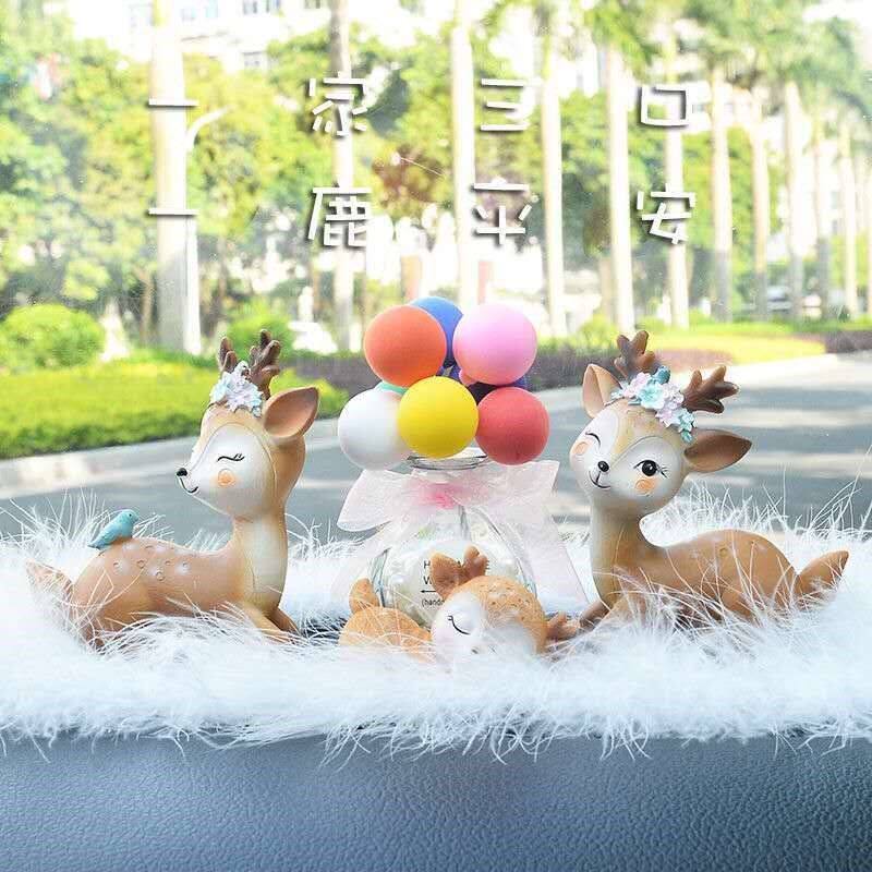 Car Interior Goods Swing Piece Upscale Net Red Women On-board A Road Safety Deer Decoration Supplies Big All Beautiful Middle Control Table