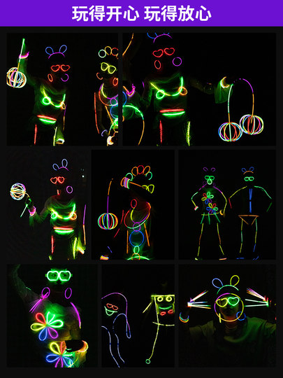 Children's special fluorescent stick disposable clothes fishing color stick party colorful light silver light luminous bracelet