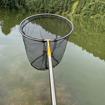 New complete set of thickened copy net pocket fish net set stainless steel telescopic rod fishing net fish net fishing folding