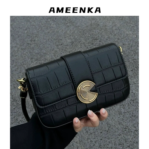 Ретро весенняя сумка на одно плечо, крокодиловый принт, тренд сезона, изысканный стиль