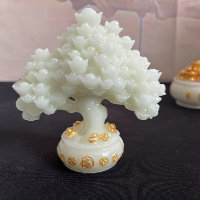 Luminous Stone Money Tree, Fortune Tree, Treasure Bowl, Living Room, Study, Three-Dimensional Blessing Decoration, Luminous Collectible Ornament Luminous Stone Money Tree, Fortune Tree, Treasure Bowl, Living Room, Study, Three-Dimensional Blessing Decoration, Luminous Collectible Ornament