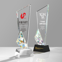 Médaille Creative New Crystal Trophy Customized Color Set for Excellent Employee Award for Annual Meeting distinctions honorifiques Cérémonie de remise des prix