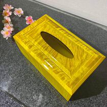 Gold Silk Nanwood Paper Towel Box Wooden Gold Zhangu Pumping Paper Box Containing Box Rectangular Handmade Vintage Pendulum customizable