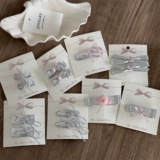 Милая розовая заколка для волос с бантиком, шпильки для волос, челка