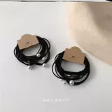 Южнокорейский товар из жемчуга, прочная черная резинка, простой и элегантный дизайн, изысканный стиль