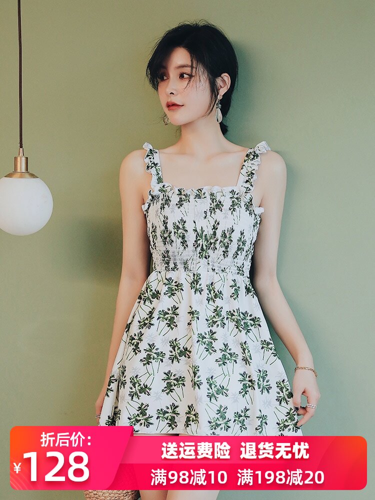 Swimwear women's summer 2021 new fashion cover belly thin conservative one-piece sexy ins wind student spa swimsuit