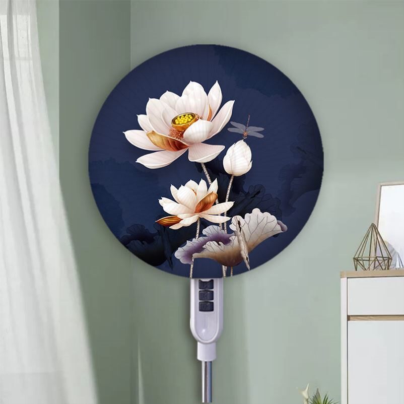 Electric fan cover dust cover new lotus cloth fan cover desktop floor electric fan dust cover round all-inclusive