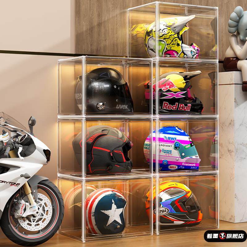Purchase Product: Helmet Storage Cabinet, Home Helmet Display Case, Motorcycle Equipment, Helmet Rack, Biker
