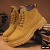2025 Spring Work Boots Men's Safety Shoes Versatile Martin Boots Leather High-Top Sneakers Casual Shoes Men's Yellow Boots