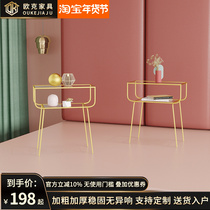 Nordic simple modern storage creative glass iron art light luxury ins side several bedrooms simple bedside cabinet storage cabinet