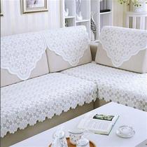 White lace gauze towel anti-slip sofa towel armrest cushion sofa back towel anti-dust sofa cover tablecloth coffee table
