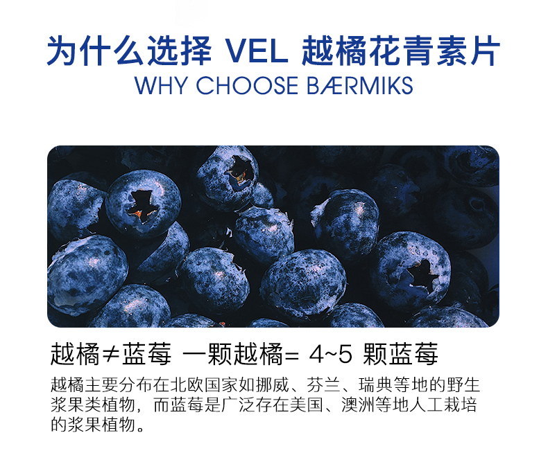 VEL挪威花青素越橘护眼片1盒32粒