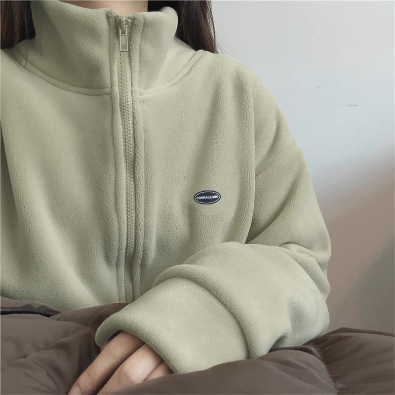 Women's Fleece Jacket 2026 New Early Winter Fleece-Lined Softshell Jacket with Inner Lining, Coral Fleece, Thickened