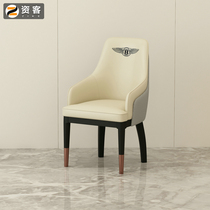 Funker Upscale Dining Chair Restaurant Light Lavish Minima Nordic Chair Hotel Casual With Armchair Solid Wood Pib