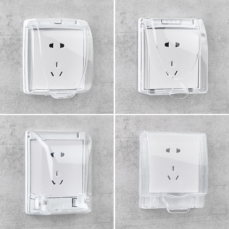 Bull 86 Type Socket Switch Waterproof Case Protection Cover Dressing Room Plug Anti Splash Box Bathroom Toilet Panel Anti