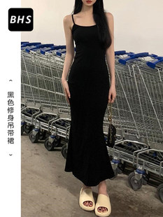 В этом году популярный из сексуальный рыбий хвост черный кран с юбкой 2025 новый летний тонкий длинный и обтягивающий юбка