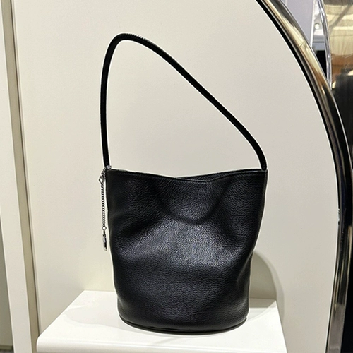 Портативная сумка на одно плечо, черная сумка через плечо, Южная Корея, из натуральной кожи