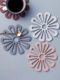 Creative thickened dining table insulation pad Anti-scalding dish and bowl pad Nordic household plate pad Flower anti-slip tea cup pad