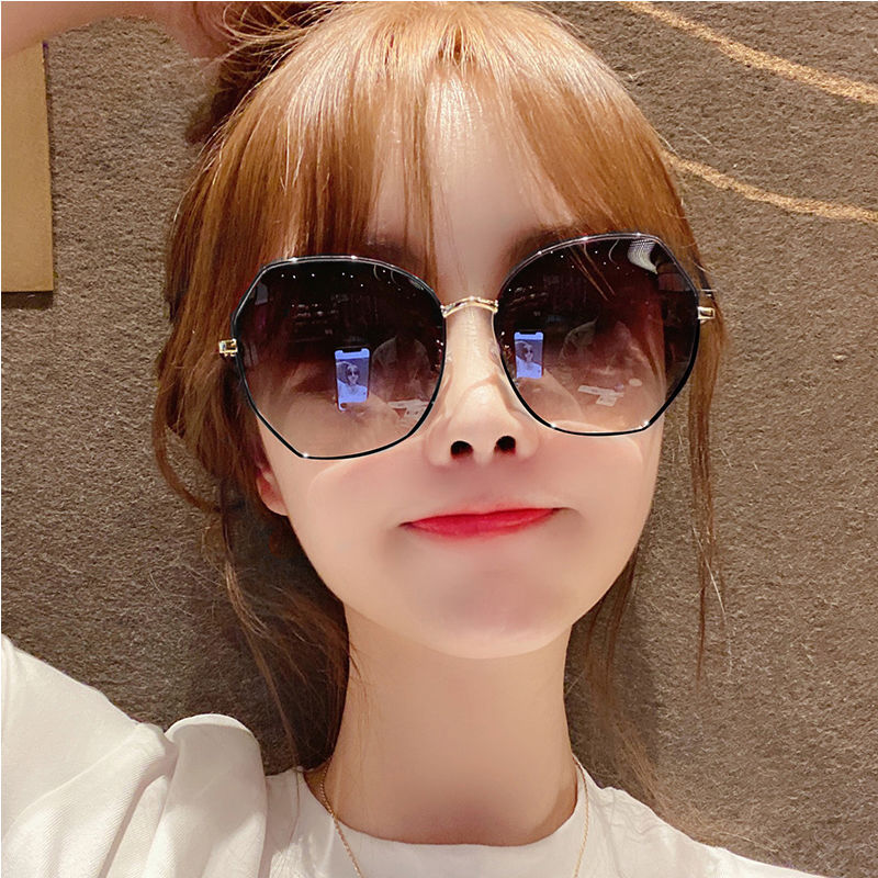 Women's Sunglasses New Style Polarized Uv Protection Sunglasses Korean Version Internet Celebrity Same Style Glasses for Round Face Socialite Gm