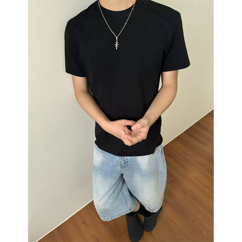 Eme「Ration Series T」260G Sorona Cooling Round Neck Short Sleeve T-Shirt Summer Solid Color Regular Shoulder Top Eme「Ration Series T」260G Sorona Cooling Round Neck Short Sleeve T-Shirt Summer Solid Color Regular Shoulder Top