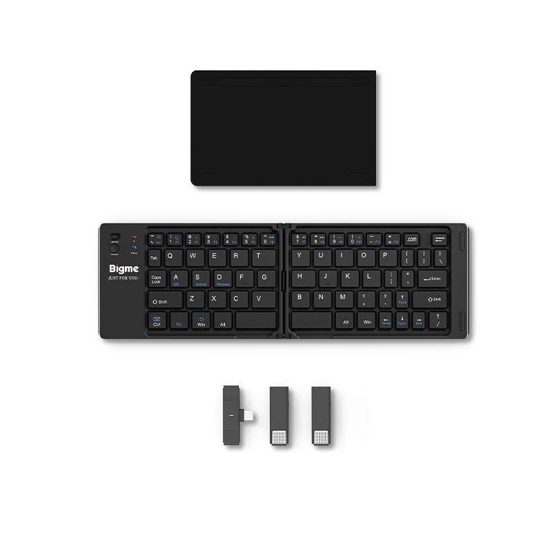 Wireless Bluetooth Foldable Keyboard, Portable, Silent, Stylish, Suitable for Office and Home Use, Lightweight and Portable Keyboard Microphone Set