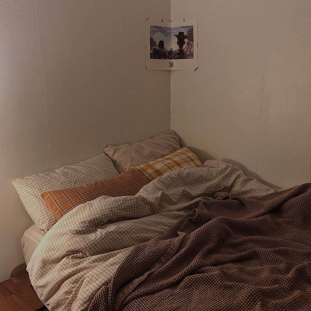 Violet Home Textiles Official Ins Blogger with the same mix card Its plaid pure cotton washed cotton four pieces of full cotton bed