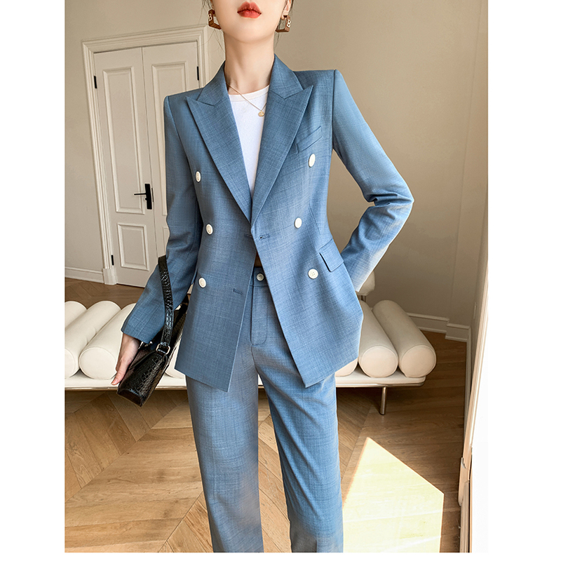 High-End Women's Suit Set 2026 New Spring and Autumn Petite Sophisticated Professional Formal Casual Two-Piece Suit