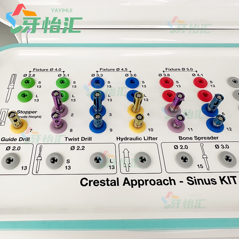 Ortodent Maxillary Sinus Elevation Tool Kit Green Head Green Water Pressure Head Cas Drill Stop Ring Stopper