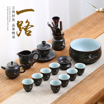 Ruyao Kung Fu tea set Household guest Chinese Teapot Light luxury high-end ceramic office Teacup tea maker