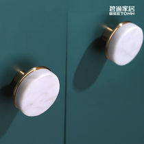 Marble brass cabinet door handle modern minimalist golden Nordic drawer cabinet cabinet light luxury wardrobe handle