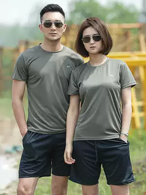 Physical suit Short sleeve suit Men's round neck summer quick-drying shorts Martial arts physical training suit New quick-drying tactical T-shirt