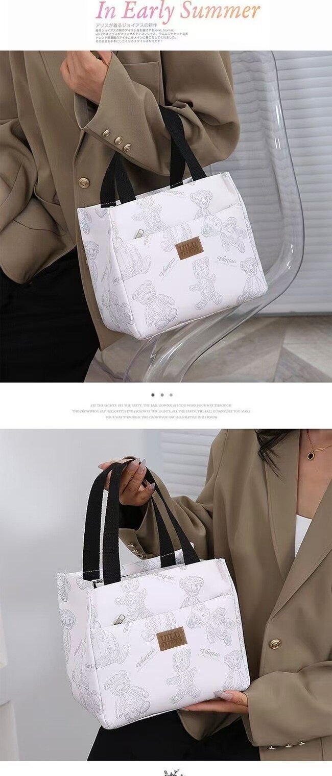 Клатч 新款防水手提包高品质牛津布 多拉链便携妈咪包 上班通勤包饭盒包