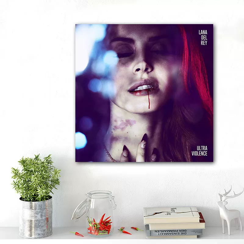 Обложка альбома LANA DEL REY Lan Drey, постер, декоративная картина, вокруг изображены европейские и американские звезды