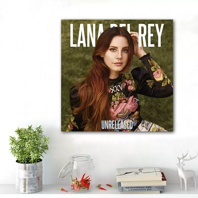 Обложка альбома LANA DEL REY Lan Drey, постер, декоративная картина, вокруг изображены европейские и американские звезды