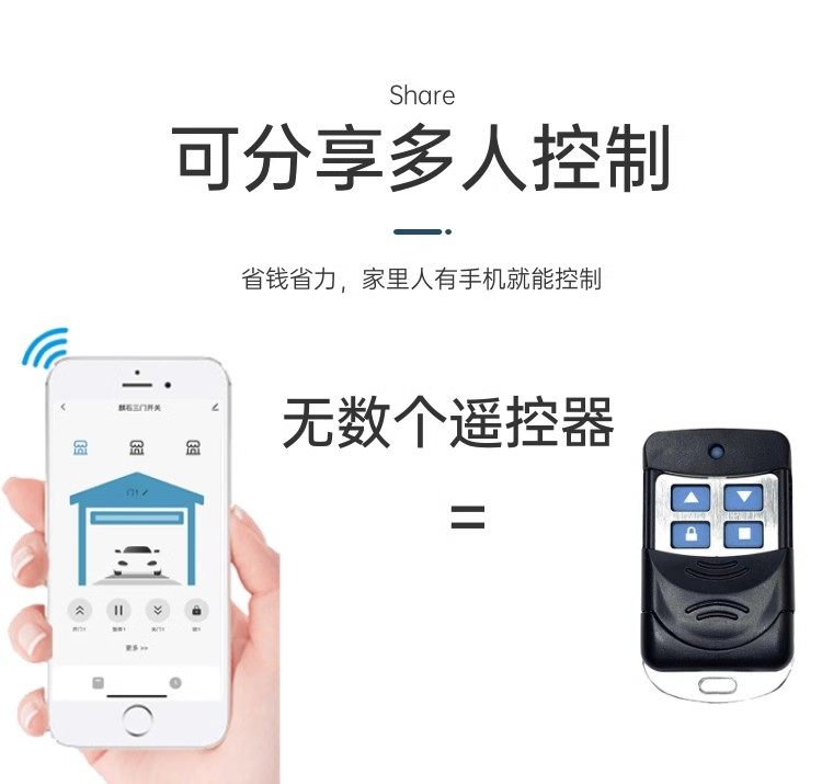 Flip Door Garage Door Mobile Phone Remote Controller Electric Door Sliding Door Rolling Code Encryption Wifi Remote Control Universal