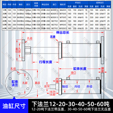 Гидравлический цилиндр 40吨50吨液压油缸液压缸上下法兰空心杆双向可伸缩式油缸定做泵站