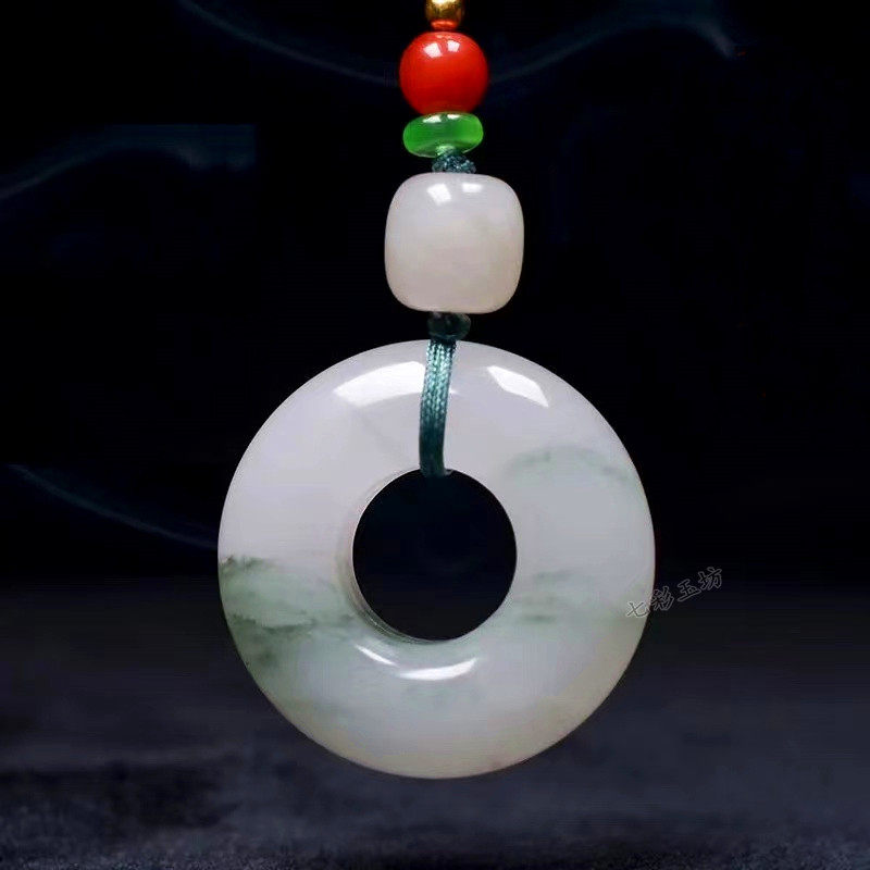 天然天山翠金糸玉飘花【一点物】天然石パワーストーンバングル 内径55 