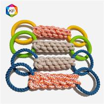 2024 new new products Exploding Pets Cotton Rope Toys Resistant to Bite Mill rubber rings Woven Rope In large canine