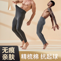 Combed cotton autumn pants Mens thin spring and autumn cotton pants slim-fit inner wear leggings line pants underwear warm pants single piece