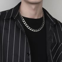 Policy order titanium hip-hop chain necklace mens trend mens girls couple Cuban chain Joker with decorations cool