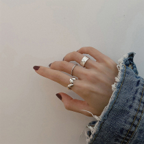 South Koreas Dongdaemun trend gathering place retro metal open ring simple and versatile temperament fashion ring ring