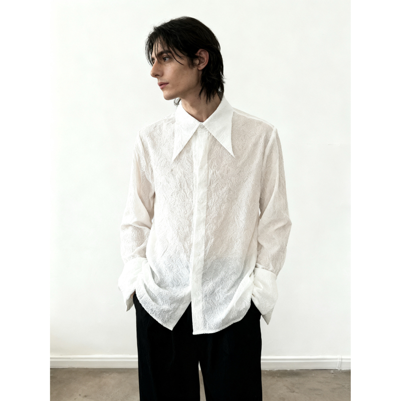 Clearance 1Ownsstu/Deciduous Palce Shirt/Falling Leaves Palace Long Style Unisex Shirt